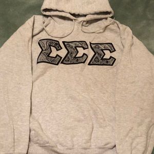 Large Women’s Tri Sigma Paisley Letter Hoodie